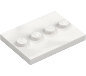 LEGO White Tile 3 x 4 with Four Studs (17836 / 88646)