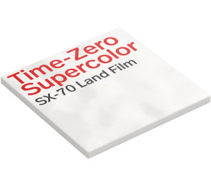 LEGO Vit Bricka 6 x 6 med "Time-Zero Supercolor" med bottenrör (10202 / 105463)