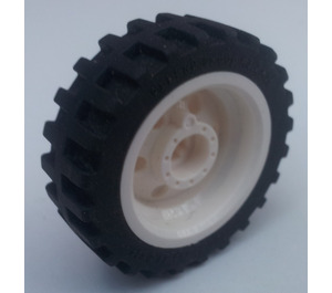 LEGO White Tire Ø 43.2 x 14 with Rim, Narrow Ø30 x 14 with Axle Hole