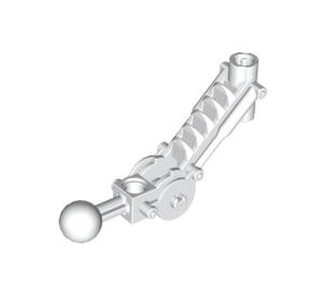 LEGO White Toa Arm 5 x 7 Bent with Ball Joint and Axle Joiner (32476)