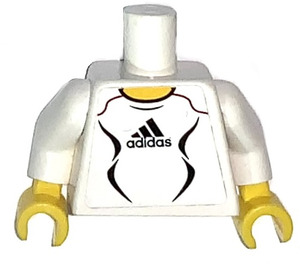 LEGO blanc Torse avec Adidas logo et #5 sur Retour (973)