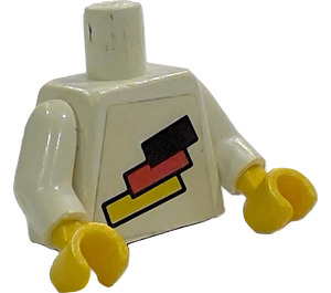 LEGO White Torso with German Flag and Variable Number on Back (973)