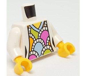 LEGO blanc Torse avec Ladies Jacket over V-Neck (973 / 76382)