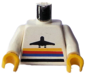 LEGO Weiß Torso mit Flugzeug (973)