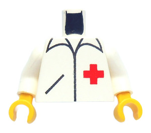 LEGO White Town Torso Red Cross (973)