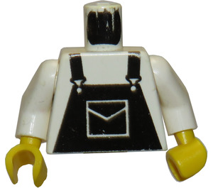 LEGO Bianco Town Busto con Nero Bib Salopette (973)