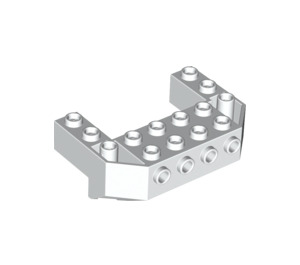 LEGO blanc Train De Affronter Coin 4 x 6 x 1.7 Inversé avec Goujons sur De Affronter Côté (87619)