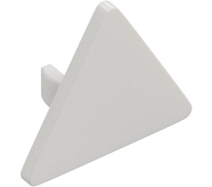 LEGO Blanc Triangulaire Sign avec clip 'O' ouvert (65676)