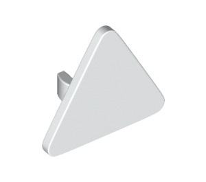 LEGO White Triangular Sign with Open O Clip (65676)