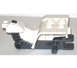 LEGO White Tricycle Body with Dark Gray Chassis (76040)