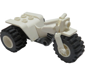 LEGO Weiß Tricycle with Dark Stone Gray Chassis and White Wheels