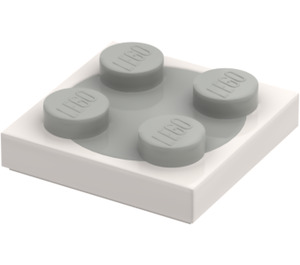 LEGO blanc Turntable 2 x 2 assiette avec Light grise Haut
