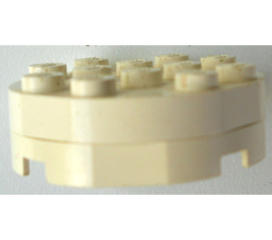 LEGO White Turntable 4 x 4 Old Style, Faceted with Indented Base