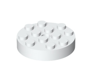 LEGO White Turntable 4 x 4 Top (Locking) (30658)