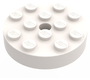 LEGO White Turntable 4 x 4 Top (Non-Locking) (3404)