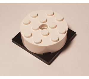 LEGO blanc Turntable avec Noir Plat Base