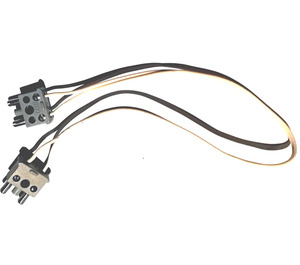 LEGO Weiß Twinwire mit 2 Dualpin Anschlüsse, 28 Noppen Lang (12V/4.5V Series)