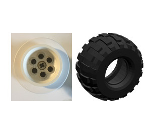 LEGO White Tyre 68.8 x 40 Q with Rim Ø43.2 X 30.5