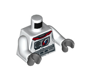 LEGO Hvit Utility Skyttel Astronaut - Minifigur Overkropp (973 / 76382)