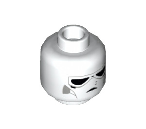 LEGO White V-Wing Pilot Minifigure Head (Recessed Solid Stud) (3626 / 16757)