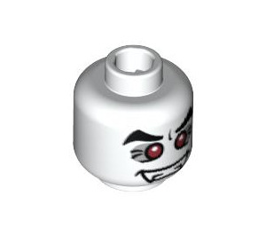 LEGO White Vampire Head (Safety Stud) (3626 / 91297)