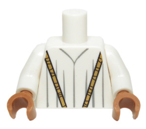 LEGO White Vitruvius Torso Robe with Long Gold Necklace Pattern (973)
