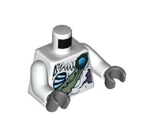 LEGO Blanco Voom Voom con Heavy Armadura Minifigura Torso (973 / 76382)