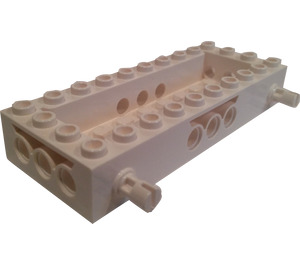 LEGO White Wagon Bottom 4 x 10 x 1.3 with Side Pins (30643)