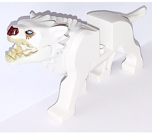 LEGO White Warg with Dark Red Nose