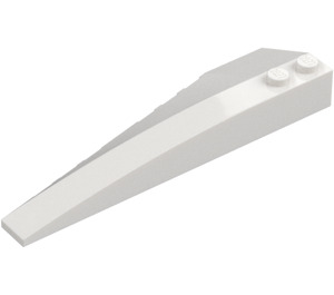 LEGO White Wedge 10 x 3 x 1 Double Rounded Right (50956)