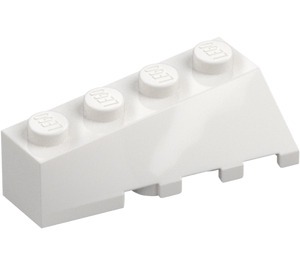 LEGO Blanc Pièce de monnaie 2 x 4 Sloped La gauche (43721)