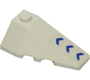 LEGO Blanco Cuña 2 x 4 Triple Derecha con Tres Azul Arrows Pegatina (43711)