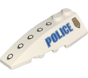 LEGO Vit Kil 2 x 6 Dubbel Vänster med Polis (41748)