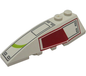 LEGO White Wedge 2 x 6 Double Left with Star Wars ARC-170 pattern (41748)