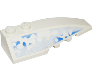 LEGO White Wedge 2 x 6 Double Right with Snow and Ice Sticker (41747)