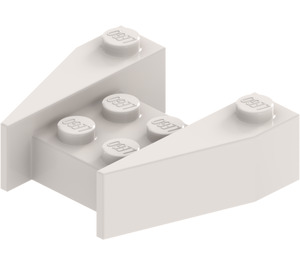 LEGO White Wedge 3 x 4 without Stud Notches (2399)