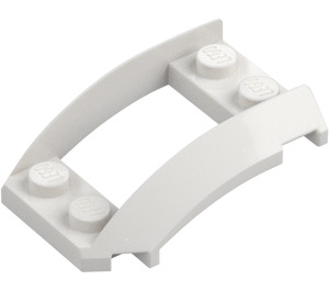 LEGO Bianco Cuneo 4 x 3 Curvo con 2 x 2 Ritaglio (47755)