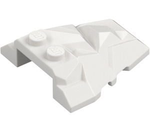 LEGO hvid Kile 4 x 4 med Jagged Angles (28625 / 64867)