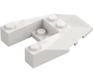 LEGO White Wedge 6 x 4 Cutout with Stud Notches (6153)