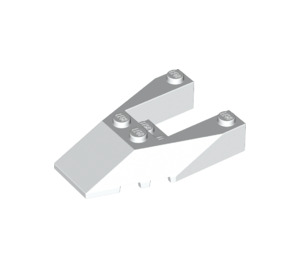 LEGO White Wedge 6 x 4 Cutout with Stud Notches (6153)
