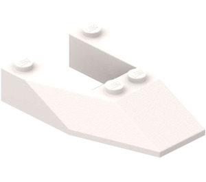 LEGO White Wedge 6 x 4 Cutout without Stud Notches (6153)