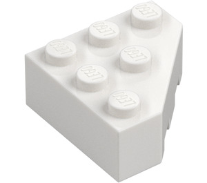 LEGO Valkoinen Kiila Palikka 3 x 3 ilman Kulma (30505)