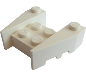 LEGO Vit Kil Kloss 3 x 4 med knoppskåror (50373)