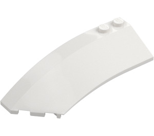 LEGO White Wedge Curved 3 x 8 x 2 Left (41750 / 42020)