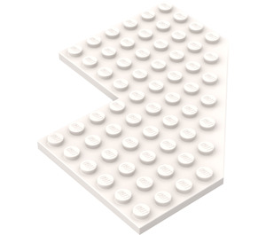 LEGO hvid Kile Plade 10 x 10 med Skåret ud (2401)