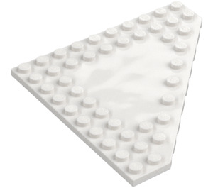 LEGO White Wedge Plate 10 x 10 without Corner without Studs in Center (92584)