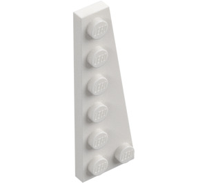 LEGO Blanco Cuña Placa 2 x 6 Derecha (78444)