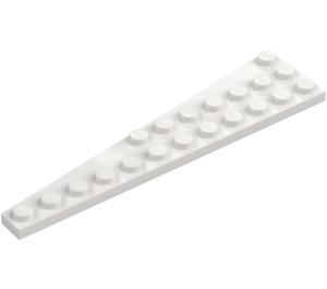 LEGO Biały Klin Talerz 3 x 12 Skrzydło Prawo (47398)