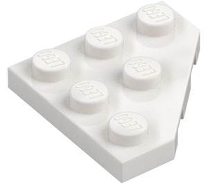 LEGO Hvit Kile Plate 3 x 3 Hjørne (2450)