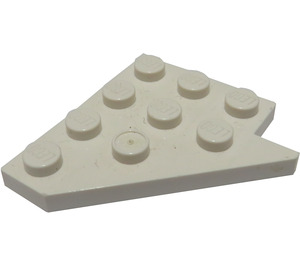 LEGO Bianco Cuneo Piastra 4 x 4 Ala Sinistra (3936)